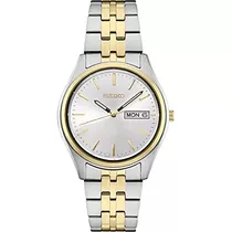 Seiko Esencial Tt Esfera Blanca Para Hombre, Blanco