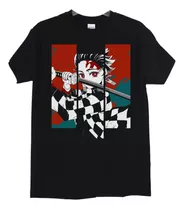 Polera Demon Slayer Tanjiro Kamado Defensa Anime Poleradicto