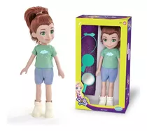 Boneca Polly Pocket Amigas 36cm + Acessórios Pupee Mattel Cor Lila