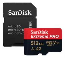 Tarjeta De Memoria Sandisk De 512 Gb Y 200 Mb Y Adp Micro Sd
