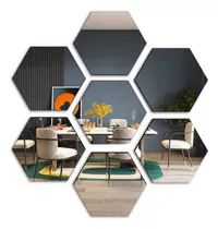 Espejo Pared Decorativo Diseño Hexagonal Tocador Hollywood