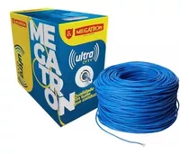 Caixa De Cabo Cftv Cat5 Certificado 300m Azul Megatron