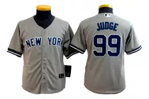 Camiseta Casaca Baseball Mlb Gris Ny Judge 99 - L