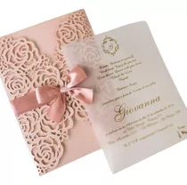 100 Envelopes Charmoso E Delicado Design Luxuoso/ Cor Rose