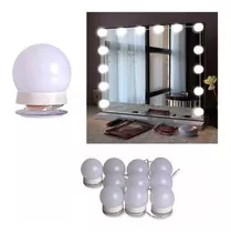 Kit 10 Focos Lamparas Luz Led Espejo Usb Maquillaje Camarin