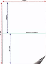 Resma Microperforadas En 2 A4 75 Grs. (7844) !!!