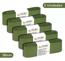 Fita Para Laço De Gorgurão Verde O - 38 Mm - Kit/5 - Nybc Liso