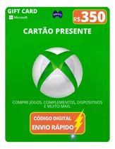 Gift Card Xbox Cartão Presente Microsoft Live R$ 350 Reais