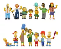  Set X14 Figuras Los Simpson Muñecos Personajes Gashapones
