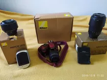 Camara Nikon D3400 Con 3 Lentes