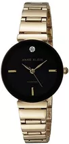 Reloj Con Brazalete De Tono Dorado Ak-2434bkgb De Mujer Anne