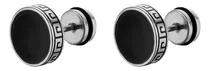 Aros Acero Inox Hombre Mujer Borde Romano Piercing 8mm 10mm