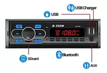 Som Rádio Automotivo Bluetooth Usb Card Sd Aux Fm Mp3 H-tech
