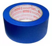 Cinta De Papel Enmascarar Obra Uv 48 Mm X 40 Mt Doble A Color Azul Liso