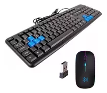 Kit Teclado E Mouse Basico Com Fio Usb Qualidade Home Office