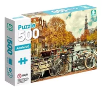 Quebra Cabeça Puzzle 500 Peças Paisagens Amsterdã Holanda Mt