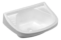 Lavatorio Plastico De Colgar Chico 36x26 Cm Duke Acabado Satinado Color Blanco