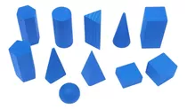 Sólidos Geométricos 11 Peças Em Madeira Brinquedo Pedagógico