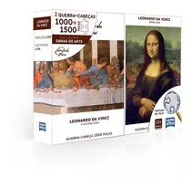 Quebra Cabeça Leonardo Vinci Monalisa Última Ceia Gameoffice