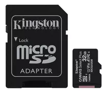 Memoria Micro Sd Xc + Adaptador Sd 32gb Kingston Clase 10