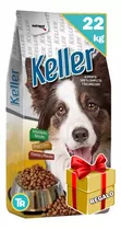 Alimento Keller Perros Adulto + Comedero Doble Y E. S/cargo