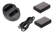 Kit Cargador Usb Para Nikon En-en14 +2 Baterias P/ 3100 5100