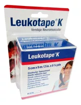 Vendaje Neuromuscular Leukotape K 5cm X 5m Negro Azul Rosado