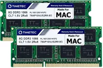 Memoria Ram 16gb Timetec Hynix Ic Kit(2x8gb) Compatible Para Apple Ddr3 Pc3-8500 1067mhz/1066mhz Upgrade Para Macbook 13