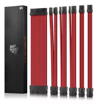 Kit De Cables Atx/eps/8-pin Pci-e/6-pin Asiahorse Rojo