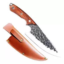 Cuchillo Artesanal 19 Cm  Hoja Con Vaina Cuero Ecologico