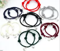 Pulseras Pareja Con Iman Magnetic Love Ajustable Amor