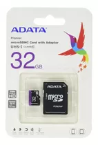 Memoria Adata Micro Sd Hc 32gb Clase 10 Uhs-i 50 Mb/seg