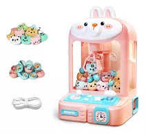 Máquina De Garras Con Peluches Y Gashapon Para Niños Rosa