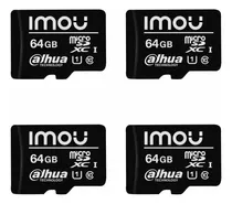 Pack X4 Tarjetas De Memoria Imou Microsd Sdhc S1 C10 64gb 