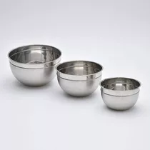 Pack 3 Bowls Acero Inoxidable Repostería Cocina Ensaladas