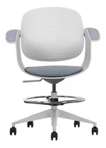 Silla Gris Alta Ergonómica  Cajero Vigo Modelo Atlantis-c