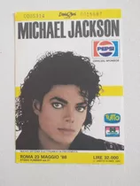 Ingressos Michael Jackson Roma 23/05/1988.