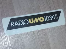 Sticker Retro Original Radio Uno 103.1 Calcomania 25x7cm