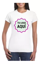 Remera Mujer Blanca Sublimada Personalizada Doble Estampado