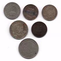 Brasil Lote 6 Monedas Diferentes Antiguas