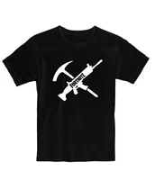 Remera Niño Fortnite Battle Royale Arma Y Pico