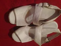 Zapatos Sandalias Blancas  Floreadas Para Nena De Usa 90s