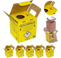 Kit C/5 Caixa Coletora Perfuro Cortante 1,5 L Descarpack