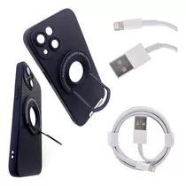 Funda Protectora + Cable Cargador Para iPhone 13 Con Magsafe