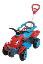 Cochecito Infantil Spider Quad Bike Con Pedal, Color Rojo/azul