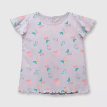 Polera De Bebés Mariposas Lila (3 A 36 Meses)