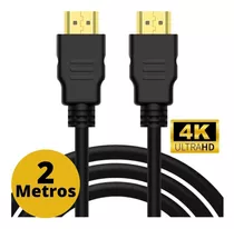 Cabo Hdmi 2.0 4k 3d Ultra Hd 2 Metros Blindado Tv Pc