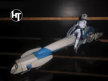 Star Wars, Speeder Bike, Figura, Original Hasbro, 7 Pulgadas