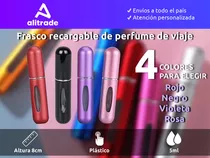 Dosificador Envase Recargable Perfume Spray Viaje Cartera Color Violeta