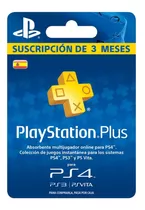 Playstation Plus 3 Meses Psn España Ps4 - Globalpingames